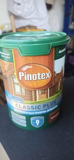 Пропитка Pinotex, Classic Plus, для дерева, антисептик, красное дерево, 0.9 л - фото 1 от пользователя