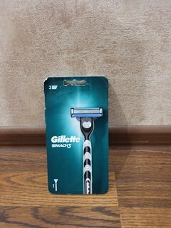 Станок для бритья Gillette, Mach3, для мужчин, 3 лезвия, 1 сменная кассета - фото 1 от пользователя