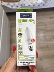 Лампа светодиодная E14, 15 Вт, 230 В, свеча, 4500 К, нейтральный белый свет, General Lighting Systems, GLDEN-CF, CF, 661096 - фото 6 от пользователя