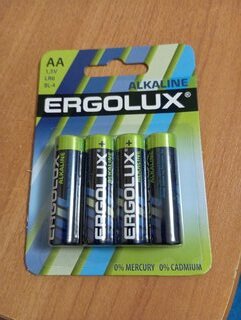 Батарейка Ergolux, АА (LR6, 15A), Alkaline, щелочная, 1.5 В, блистер, 4 шт, 11748 - фото 2 от пользователя