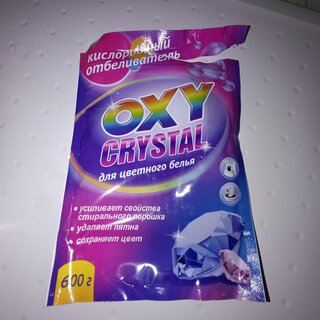 Отбеливатель Oxy cristal, 600 г, порошок, для цветного, кислородный, СТ-18 - фото 8 от пользователя