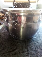 Кастрюля нержавеющая сталь, 2.6 л, с крышкой, крышка стекло, Daniks, Мадрид Gold, SD-318G, индукция - фото 8 от пользователя