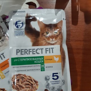 Корм для животных Perfect Fit, 75 г, для стерилизованных кошек и кастрированных котов, кусочки в соусе, курица, N1798 - фото 5 от пользователя