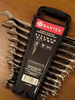 Набор ключей комбинированный, 12 предметов, Bartex, 6-22 мм, хромированный зеркальный, CrV сталь - фото 5 от пользователя