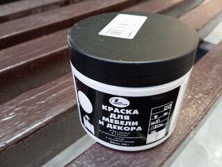 Краска НовБытХим, акриловая, для мебели и декора, белая, 0.5 кг - фото 2 от пользователя