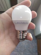 Лампа светодиодная E27, 5 Вт, шар, 3000 К, теплый белый свет, Gerhort, Лампа, 5W GERHORT G45 LED 3000K E27 - фото 2 от пользователя