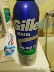 Пена для бритья, Gillette, Успокаивающая, для чувствительной кожи, 200 мл - фото 6 от пользователя