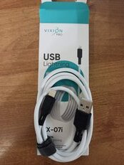 Кабель Vixion, VX-07i, Lightning 8-pin, 2 разъема, 2.4 А, 1 м, усиленный, белый - фото 3 от пользователя