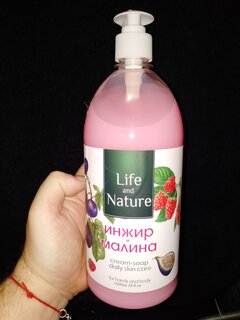 Крем-мыло Freshweek, Life&amp;Nature, 1 л, Инжир и малина - фото 7 от пользователя