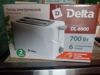 Тостер Delta, DL-6900, 700 Вт, 6-ти позиционный таймер, белый - фото 2 от пользователя