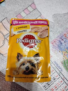 Корм для животных Pedigree, 80 г, для собак миниатюрных пород, паштет, курица, F5881 - фото 4 от пользователя