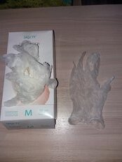 Перчатки хозяйственные винил, одноразовые, неопудренные, M, 100 шт, прозрачные, 8758 - фото 1 от пользователя