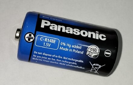 Батарейка Panasonic, C (R14), Zinc-carbon General Purpose, солевая, 1.5 В, спайка, 2 шт - фото 6 от пользователя