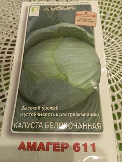 Семена Капуста белокочанная, Амагер 611, 0.5 г, цветная упаковка, Поиск - фото 2 от пользователя