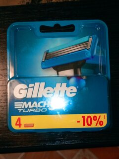 Сменные кассеты для бритв Gillette, Mach3 Turbo, для мужчин, 4 шт - фото 1 от пользователя