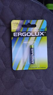 Батарейка Ergolux, ААА (LR03, 24A), Alkaline, щелочная, 1.5 В, блистер, 2 шт, 11743 - фото 3 от пользователя