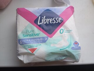 Прокладки женские Libresse, Ultra Pure Sensitive, ночные, 6 шт, 857799 - фото 1 от пользователя