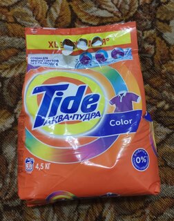 Стиральный порошок Tide, 4.5 кг, автомат, для цветного белья, Color - фото 1 от пользователя