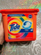 Капсулы для стирки Tide, Все в 1 Pods Color, 23 шт, капсула 22.8 г - фото 7 от пользователя