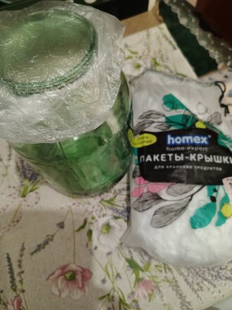 Пакет-крышка для хранения продуктов, 100 шт, 38 см, 5мкр, прозрач, на тарелку 24 см, Homex, Очень по - фото 2 от пользователя