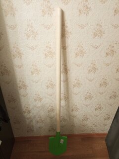 Лопата штыковая, сталь, 1.5х200х1400 мм, черенок деревянный, Клевер, усиленная - фото 2 от пользователя
