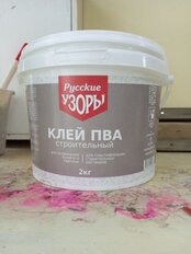 Клей ПВА Русские узоры, строительный, однокомпонентный, 2 кг - фото 4 от пользователя