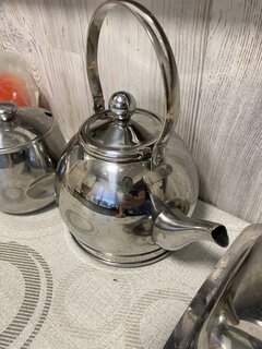 Чайник нержавеющая сталь, 0.8 л, зеркальный, с ситечком, Daniks, индукция, GS-04327 - фото 1 от пользователя