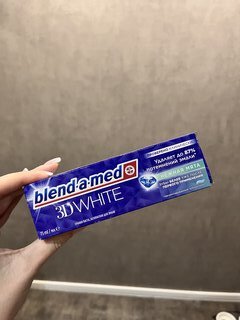 Зубная паста Blend-a-med, 3D White Нежная мята, 75 мл - фото 7 от пользователя