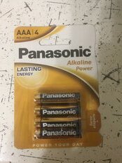 Батарейка Panasonic, ААА (LR03, 24A), Alkaline Power, щелочная, 1.5 В, блистер, 4 шт - фото 4 от пользователя