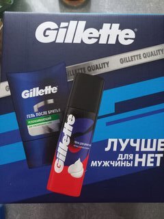 Набор подарочный для мужчин, Gillette, гель после бритья для чувствительной кожи 75 мл + пена для бритья 50 мл - фото 6 от пользователя