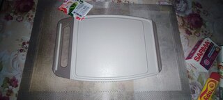 Доска разделочная пластик, 30х20 см, с ручкой, крем, прямоугольная, Idea, Хеви, М 1565 - фото 1 от пользователя