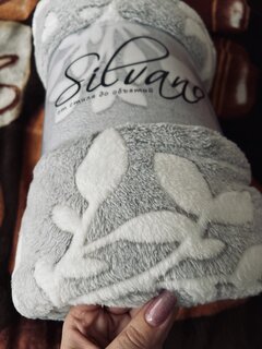 Плед 2-спальный, 180х200 см, велсофт жаккард, 100% полиэстер, Silvano, Valeria, серый, 180/233-VLR/CL - фото 4 от пользователя