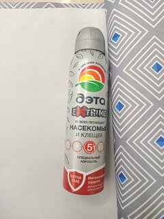 Репеллент от комаров, клещей, мошек, слепней, аэрозоль, Дэта, Extrime, 150 мл - фото 9 от пользователя