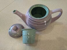 Чайник заварочный керамика, 1.2 л, с ситечком, Борисовская керамика, Лаванда Элегант, ЛАВ00014140 - фото 3 от пользователя