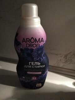 Гель для стирки Aroma Drop, 1 л, универсальный, Лаванда и ваниль 2в1 - фото 1 от пользователя