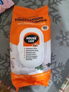 Салфетки влажные House Lux, 6 в 1, 80 шт, универсальные, с пластиковым клапаном, 48261 - фото 9 от пользователя