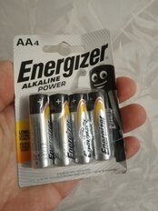 Батарейка Energizer, АА (LR06, LR6), Power, алкалиновая, 1.5 В, блистер, 4 шт, E300132901 - фото 1 от пользователя