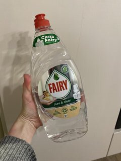 Средство для мытья посуды Fairy, Pure &amp; Clean, 900 мл - фото 2 от пользователя