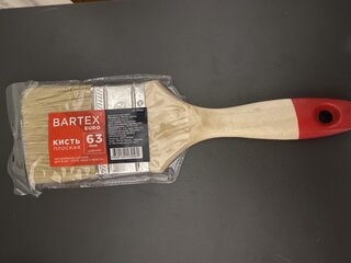 Кисть плоская, Bartex, Евро, 14х63 мм, 2 1/2 '', 51 мм, рукоятка дерево, 1117225 - фото 5 от пользователя