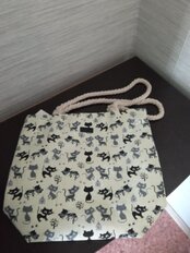 Сумка пляжная 40х38 см, холщовая ткань, Котики, Y822-011 - фото 5 от пользователя