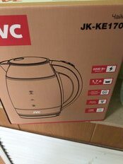 Чайник электрический JVC, JK-KE1707, черный, 1.7 л, 2200 Вт, скрытый нагревательный элемент, стекло - фото 6 от пользователя