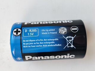 Батарейка Panasonic, D (R20), Zinc-carbon General Purpose, солевая, 1.5 В, спайка, 2 шт - фото 8 от пользователя