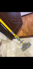 Швабра губка, микрофибра, 135х27х10 см, белая, с отжимом, телескопическая ручка, Марья Искусница, KD-13-P01 - фото 1 от пользователя