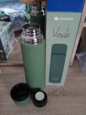 Термос нержавеющая сталь, 0.75 л, Daniks, Verde, колба нержавеющая сталь, зеленый, SL-75Z-5615C-soft - фото 9 от пользователя