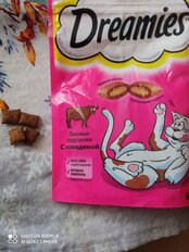 Корм для животных Dreamies, 60 г, для кошек, лакомство, говядина, 52353 - фото 2 от пользователя