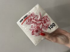 Салфетки бумажные New Line, Нарцисс, 100 шт, 24х24 см, в ассортименте - фото 2 от пользователя