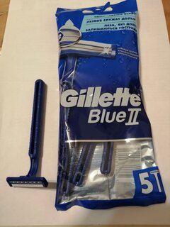 Станок для бритья Gillette, Blueii, для мужчин, 5 шт, одноразовые, BLI-81499251 - фото 1 от пользователя