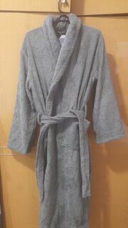 Халат женский, махровый, 100% хлопок, серо-зеленый, XL-XXL, 52-54, Barkas, AI-1705012 - фото 1 от пользователя