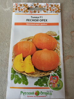 Семена Тыква, Лесной орех, 1 г, Вкуснятина, цветная упаковка, Русский огород - фото 2 от пользователя