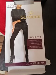 Колготки Glamour, Velour, 120 DEN, р. 3, nero/черные - фото 3 от пользователя